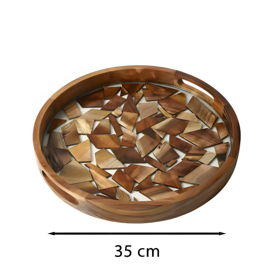 Wooden Tray Set 2 Pcs